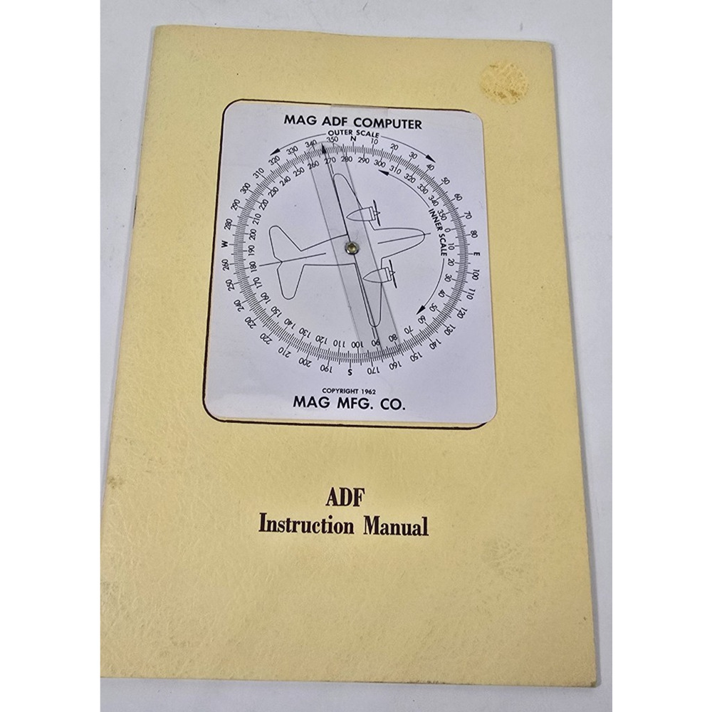 Vintage Mag MFG Co Mag ADF Computer Scale Manual‎ Flight Calculator Manual 1962